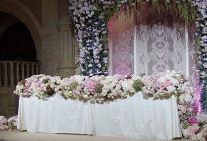 Оформление свадебного стола в строгом английском стиле